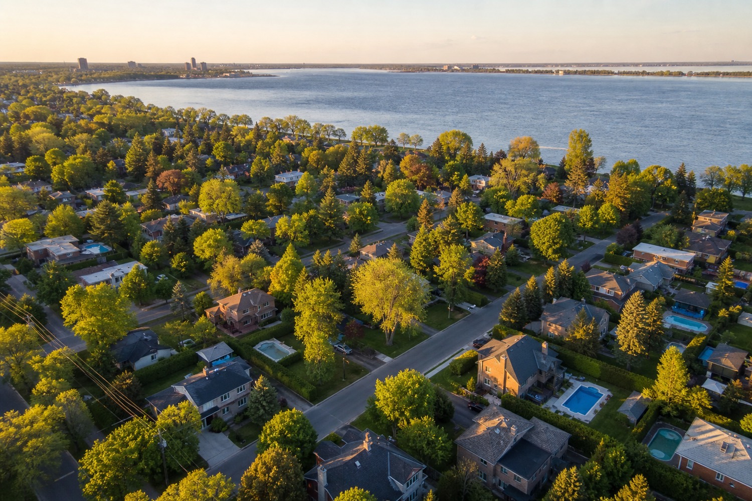 Aerial view of the West Island